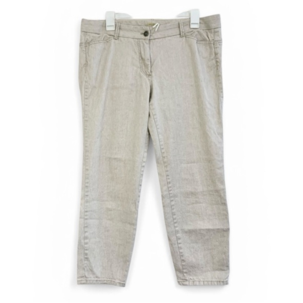 Max Studio Linen Blend Beige Pants USA Size 12 Everyday Casual